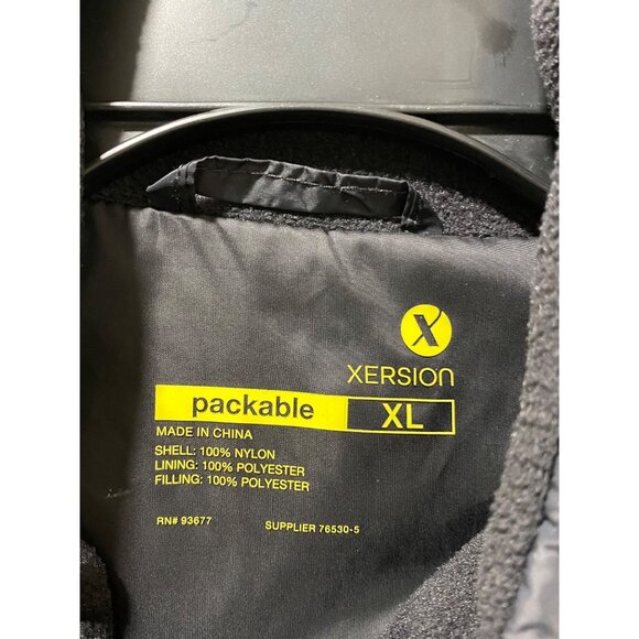 Xersion Men’s Packable Puffer Vest XL Black Lightweight Zip Up - Picture 5 of 12